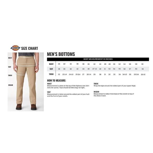 Dickies White Men's Original 874 Work Pants 42 x 30 NEW with tags - Picture 6 of 6